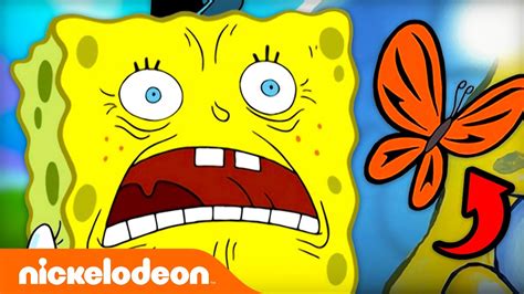 SpongeBob Being Scared By EVERYTHING for 19 Minutes Straight 🫣 | @Nicktoons - YouTube