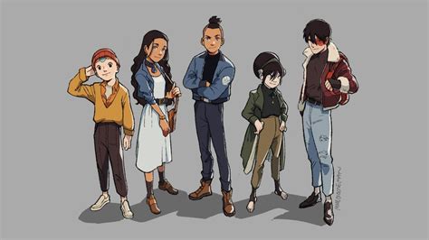 the avatar gang in casual wear! | Avatar airbender, Avatar the last ...