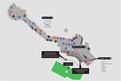 Cleveland Ohio Airport Map
