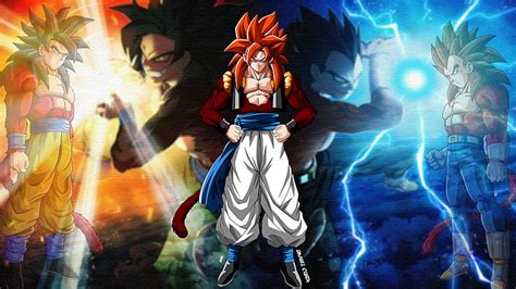 HD wallpaper: Dragon Ball, Dragon Ball GT, Gogeta, Son Goku, Vegeta, full length | Wallpaper Flare