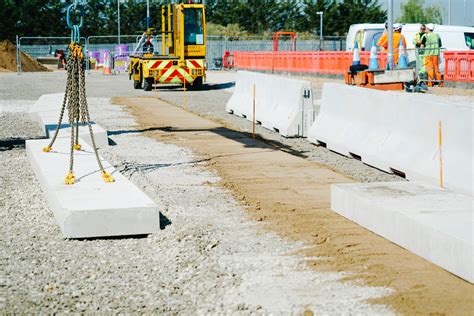 Precast concrete barrier installation process optimisations for speed