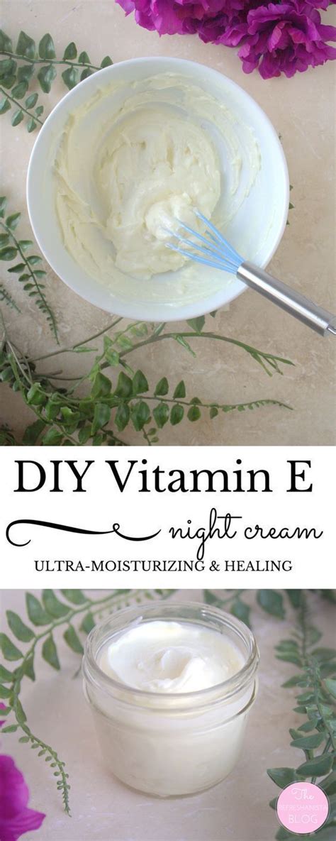 DIY Vitamin E Nightime Face Cream | Diy hautpflege, Gesichtscreme, Anti ...