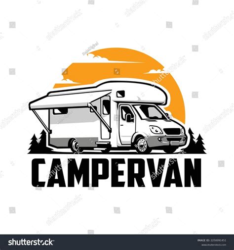 Campervan Motorhome Rv Logo Vector Art Stock Vector (Royalty Free) 2250091451 | Shutterstock