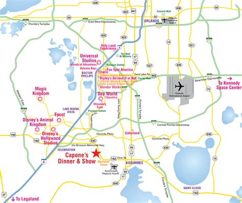 Getting Around The Orlando Theme Parks | Disney | Orlando Theme - Map ...