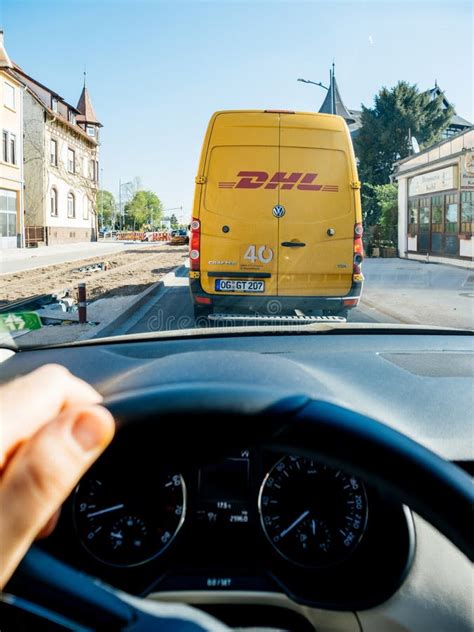 Driver POV at DHL Parcel Delivery Van Editorial Photo - Image of ...