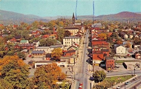 Hollidaysburg Pennsylvania~Allegheny St-View UP Town Aerial Postcard ...