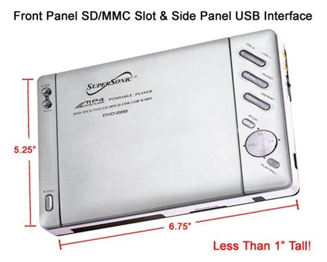 Supersonic SC-28b Compact Portable CD DVD Media Player USB SD/MMC Slot | >>> Cheap Toshiba HD Player