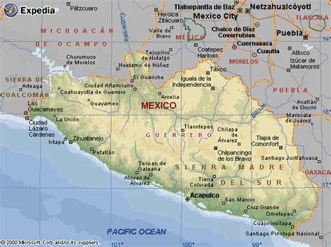 Mapas de Guerrero, guerrero mexico,acapulco guerrero mexico map,ixtapa ...