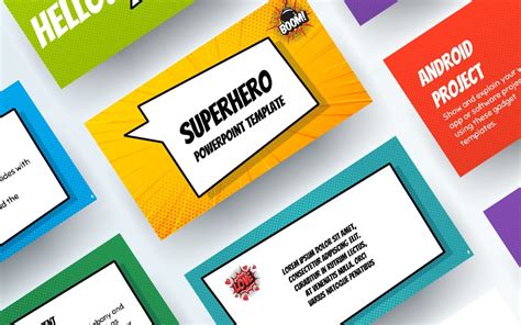 Free Superhero PowerPoint template #121946 - TemplateMonster