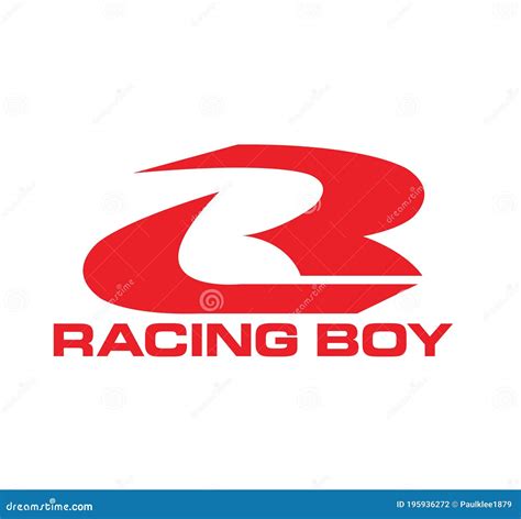 Racing Boy Logo Vector Illustration | CartoonDealer.com #195936272