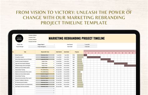 Marketing Rebranding Project Timeline Template in Excel, Google Sheets - Download | Template.net