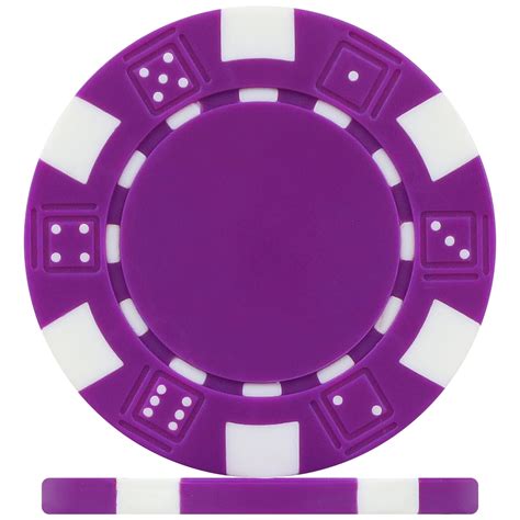 High Quality Purple Dice Poker Chips (Roll of 25)