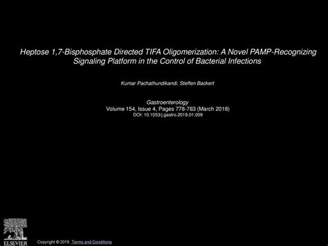 Heptose 1,7-Bisphosphate Directed TIFA Oligomerization: A Novel PAMP-Recognizing Signaling ...