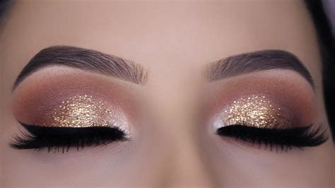 Classic Brown Glitter Eye Makeup Tutorial - YouTube