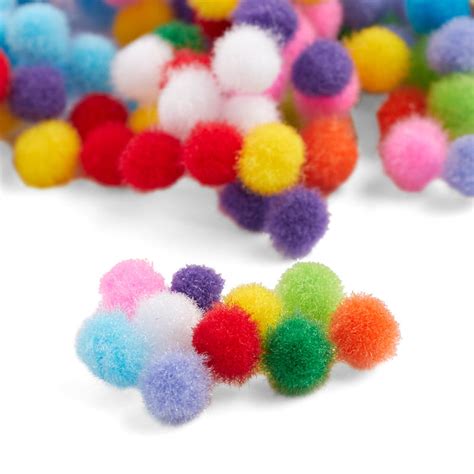 5 mm Assorted Neon Craft Pom Poms - Pom Poms - Basic Craft Supplies ...