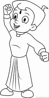 Bheem Chota Coloring Drawing Cartoon Pages Kids Drawings Characters  sketch template