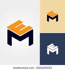 Letter M E Logo Design Vector Stock Vector (Royalty Free) 2266245655 ...