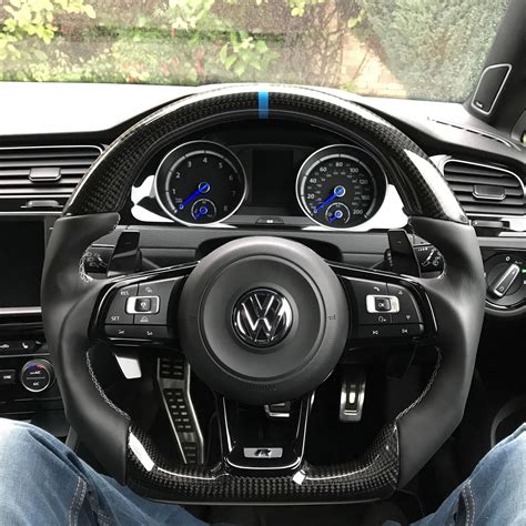 Here it is... VW Golf R Custom Steering Wheel for @stevie_wales now fitted Absolutely #amazing ...