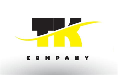 TK T K Black and Yellow Letter Logo with Swoosh. 5038825 Vector Art at Vecteezy