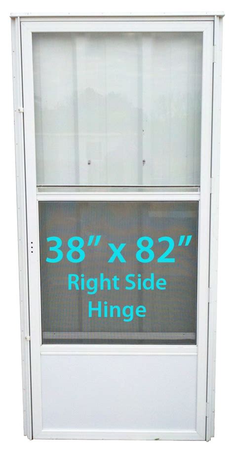 Mobile Home Standard Storm Door 38x82 RH White with Screen