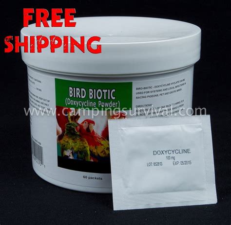 Bird Biotic - Doxycycline - 100mg(60 Packets) Only $57.87 *Price ...