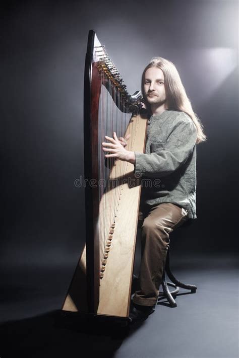 Playing harp stock photo. Image of acoustic, instruments - 109505046