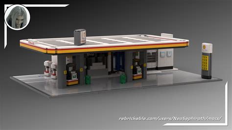 LEGO MOC Shell gas station by NeoSephiroth | Rebrickable - Build with LEGO