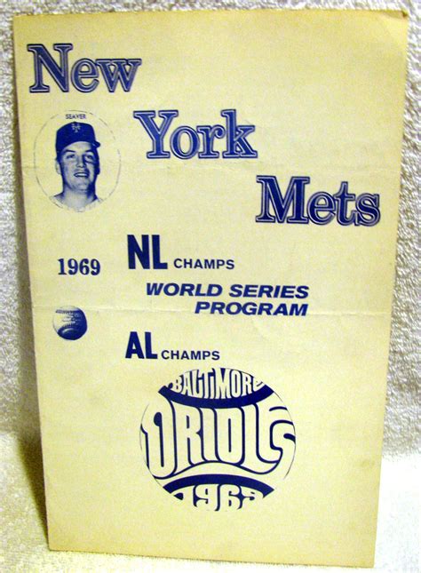 Lot Detail - 1969 NEW YORK METS WORLD SERIES PROGRAM