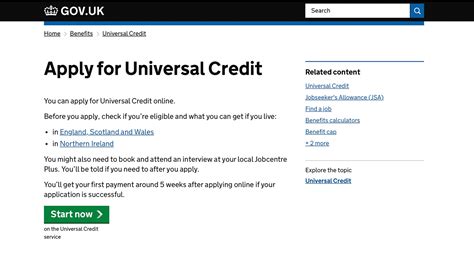 Apply for Universal Credit after a serious injury