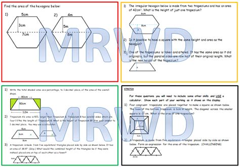 Area of a Trapezium Worksheets | Teaching Resources