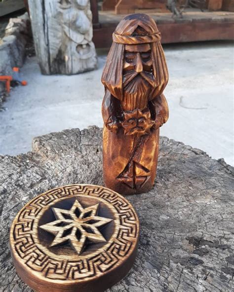 BILOBOG God Wooden Statue Slavic Gods Belobog Pagan God Wooden - Etsy