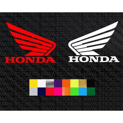 Honda two wheelers wings logo sticker for bikes and helmets | Logo sticker, Wings logo, Text logo