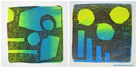 Gelli Arts Monoprinting: Printmaking Lessons for Kids: KinderArt