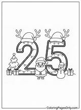 Christmas Numbers 25  Free Printable Coloring Pages sketch template