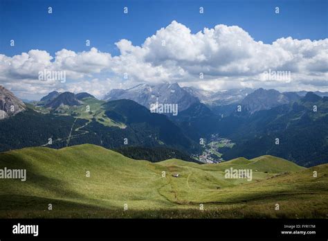 Sunny mountain valley Stock Photo - Alamy