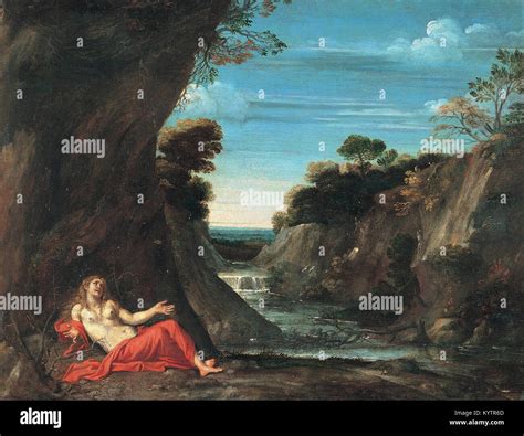 Annibale Carracci's School - Landscape with the penitent Magdalene ...