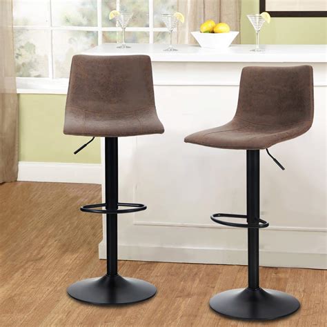 Buy MAISON ARTS Swivel Bar Stools Set of 2 for Kitchen Counter Adjustable Counter Height Bar ...