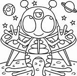 UFO Alien Space Coloring Page For Kids 10993815 Vector Art At Vecteezy sketch template