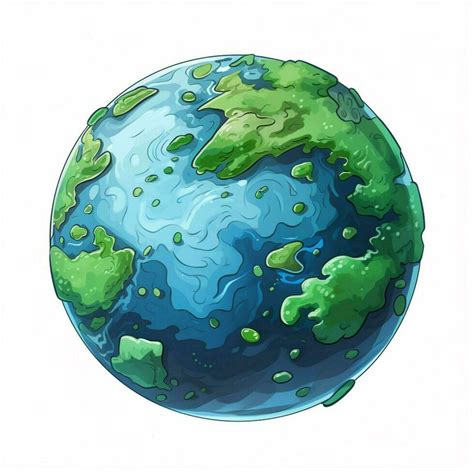 Earth 2d cartoon vector illustration on white background h 30686353 Stock Photo at Vecteezy