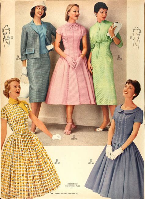 Sears and Roebucks Catalog, Spring 1957 | Винтажные платья 50-ых, Винтажные платья, Ретро наряды