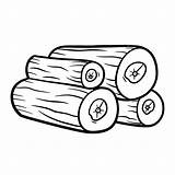Tree Log Coloring Page sketch template