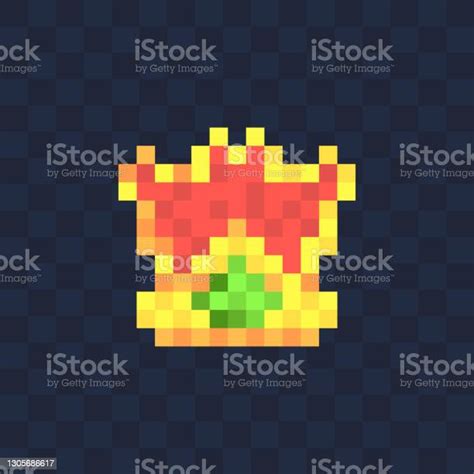 Pixel Art Gold Crown Vector Pixel Art Stock Illustration - Download ...