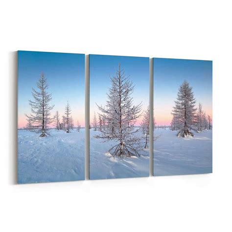 Winter Scene Wall Art Winter Scene Canvas Print Multiple | Etsy