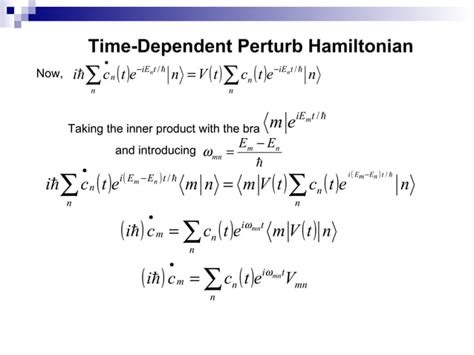 Time Dependent Perturbation Theory | PPT