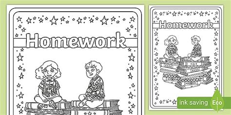 Homework Mindfulness Colouring Book Cover (teacher made)