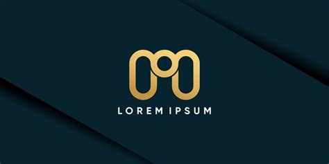 Premium Vector | Monogram letter m logo with gold gradient creative design premium vector