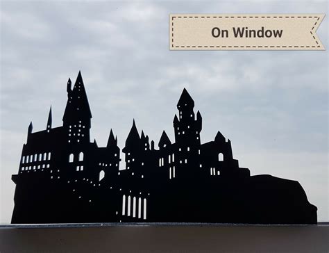 Hogwarts Castle detailed silhouette 22cm black Vinyl Sticker Decal Harry Potter • £3.49 ...