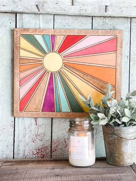 DIY Wall Art Kit | Sunburst w Framed Edge - The little Green Bean