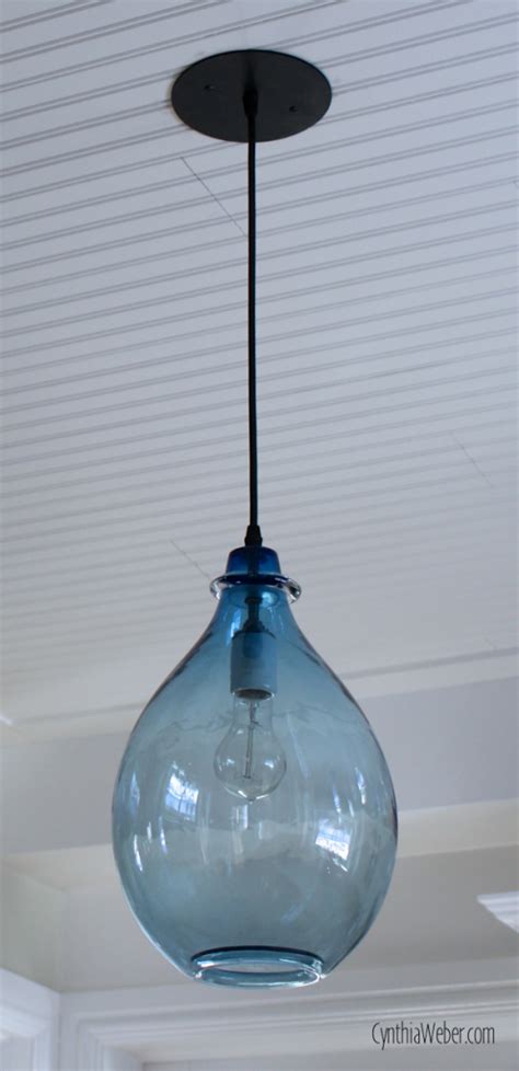 Blue Glass Pendant Lights - Glass Designs