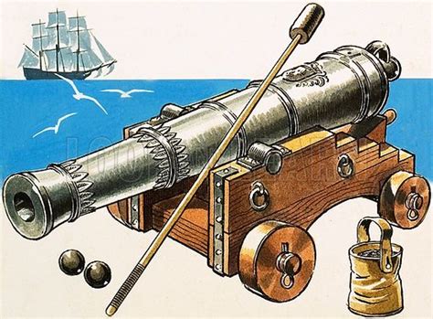 Naval cannon of late 18th century stock image | Look and Learn